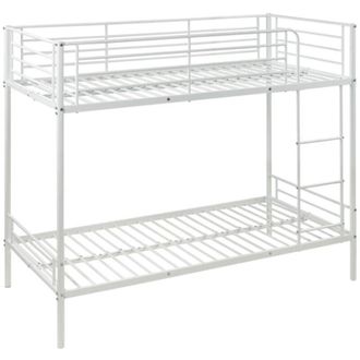 Vente-Unique Vente-unique - Letto a castello 2 x 90 x 190 cm Bianco - duotis ii