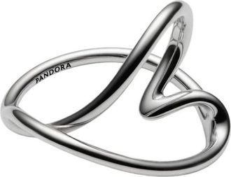Pandora Organically Shaped Heart Ring - female - Pandora - Rings - Gray - 52 MM - Accessories