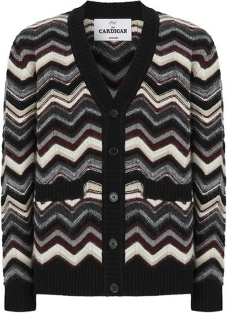 Missoni Cardigan con motivo chevron - Nero
