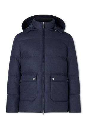 Canali Hooded Cashmere Down Jacket