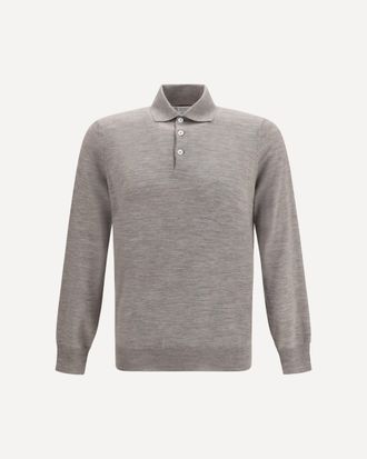 Brunello Cucinelli Virgin wool polo Sweater Male 50