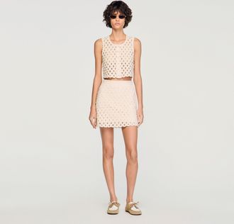 Sandro Beaded crochet cardigan