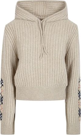 Burberry Hooded Sweater - Dames - Hoodies - Beige - XL - Wol - Hoodies & sweatvesten