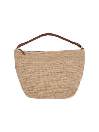 Ibeliv Beige Utopia Woven Raffia Shoulder Bag