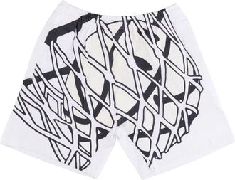 Market Smiley UV Shorts Wit - Heren - Korte Broeken - Wit - S - Katoen - Korte Broeken