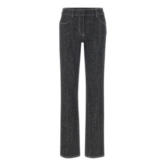 Courr&egrave;ges Denim Tweed Straight Pants - Dames - Jeans - Zwart - Maat: W27 Denim