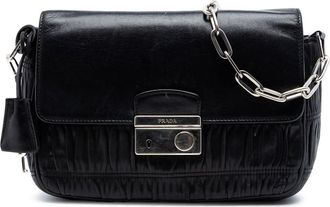 Prada Pre-owned Prada Nappa Gaufre Sound Lock Shoulder Bag Ladies OQA3SO9J20863PRI