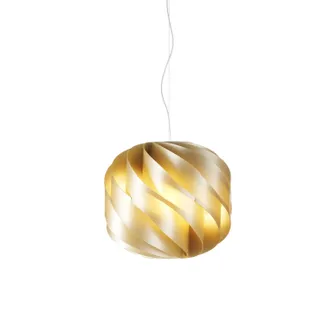 Linea Zero Sospensione Moderna Globe 3 Luci In Polilux Oro Made In Italy