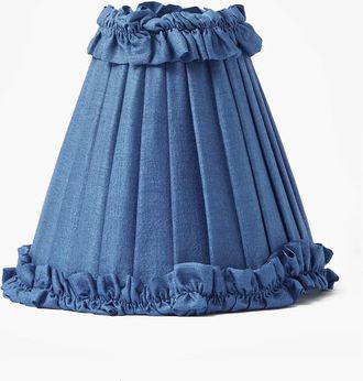 Mrs. Alice Frilled Silk Lampshade in Blue at Nordstrom