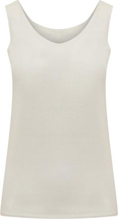 Fabiana Filippi White Solid Scoop Neck Top