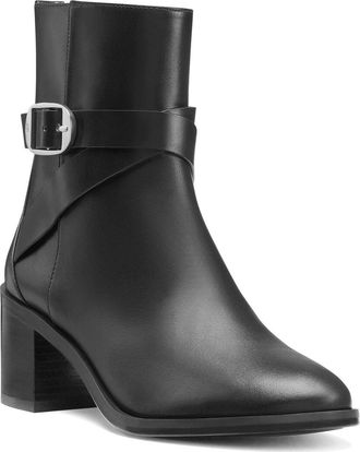 Stuart Weitzman Esme Belted Zip Leather Bootie