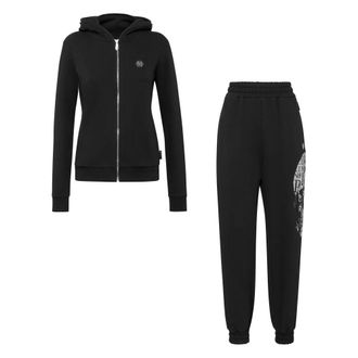 Philipp Plein Tracksuit Top/Broeken Skull - Dames - Jumpsuits - Zwart - XL - Katoen - Jumpsuits & Playsuits