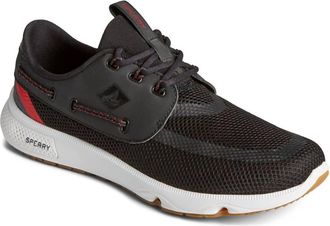 Sperry Top-Sider Mens 7 Seas 3-Eye Shoes In Black