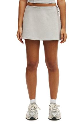 Cotton On Womens Active Wrap Skirt With Tie in Light Grey Marle at Nordstrom, Size X-Small