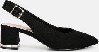 London Rag top job micro suede slingback sandals