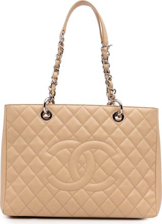 Chanel Pre-owned Womens Gst Grand Shopping Tote - Peach Leather - One Size