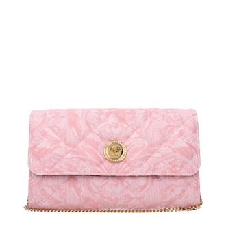 Versace Damens Rosa Pochette aus Stoff