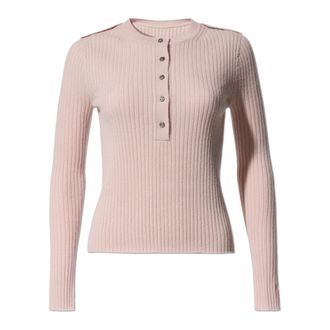 Perfect Moment V-neck Knitwear, female, Pink, Size: M Henley Top