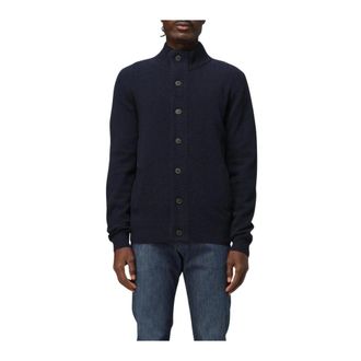 Barbour Buttoned Cardigan - Heren - Vesten - Blauw - M - Truien & Vesten
