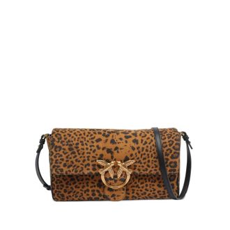 Pinko Love Bag One Slouchy - Dames - Schoudertassen - Bruin - ONE Size - Leer - Tassen