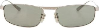Balenciaga Tag 3.0 Rechthoekige Zonnebril - Dames - Zonnebrillen - Grijs - ONE Size - Nylon - Accessoires