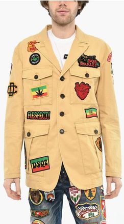 Dsquared2 All Over Patches Cotton Utility Blazer size 52