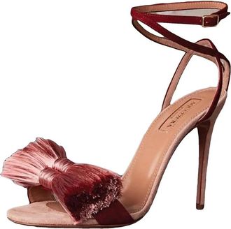 Aquazzura Aquazurra Heeled Lotus Blossom Sandals Size 36.5