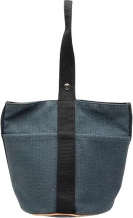 Herm&egrave;s Pre-owned Bucket Bags, female, Blue, Size: ONE SIZE Pre-owned Saxo MM Bucket Bag