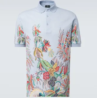 Etro Polo in piqu&eacute; di cotone con stampa