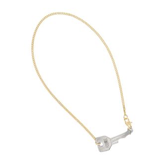 Maison Margiela Collar de cadena cl&aacute;sico P9390 - Accessories - Mujer - Gris - M