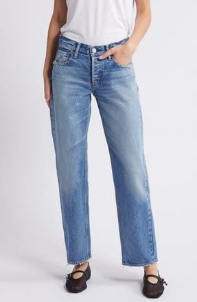 Moussy Vintage MV Cheval Low Rise Straight Leg Jeans in Light Blue at Nordstrom Rack, Size 30