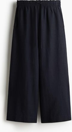 H&M Knöchelhose aus Leinenmix - Blue