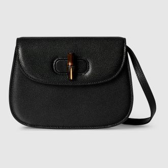 Gucci Bamboo Mini Bag, Black, Leather