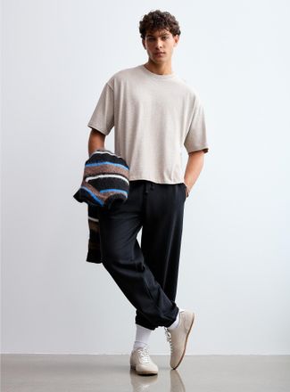 Le 31 Mens Brushed-underside joggers