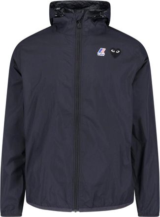 Comme Des Gar&ccedil;ons Black Minimalist Hooded Zippered Jacket