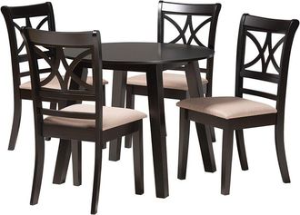 Baxton Studio Brooke Modern 5pc Dining Set