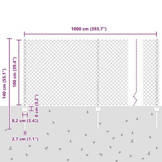 Berkfield Home Compact Chain Link Fence with 10 U Posts Green 1x10 m Steel