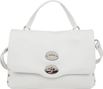 Zanellato Klassieke leren schoudertas - Dames - Handtassen - Wit - ONE Size - Leer - Tassen