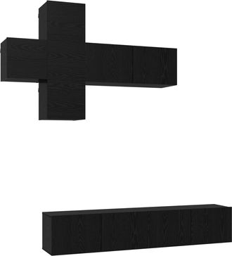 vidaXL Conjunto De Mueble De Tv 8 Uds. Madera De Ingenier&iacute;a Vidaxl