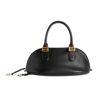 Balenciaga Mini Bolero Bowling Bag - female - Balenciaga - Handbags - Black - ONE SIZE - Bags