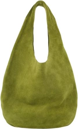 A.P.C. Le Neige Bag - Dames - Schoudertassen - Groen - ONE Size - Leer - Tassen