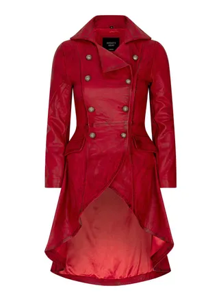 TruClothing Gothic Tail Coat Double Breasted Leather Jacket