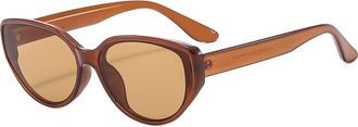 Generic Small Frame Mens Outdoor Sunglasses Vacation Womens Sports Driving(Brown)