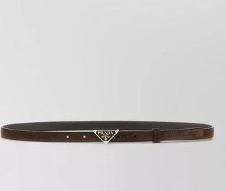 Prada suede logo belt