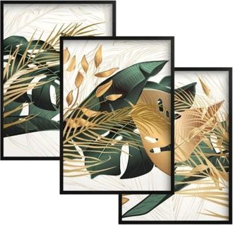 OEM P&oacute;steres De Pared Con Marco Dorado Y Negro Para Sala De Estar Y Dormitorio