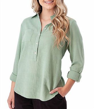 Aventura Womens Laken Top In Granite Green