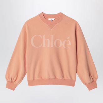 Chlo&eacute; Felpa color albicocca con stampa logo