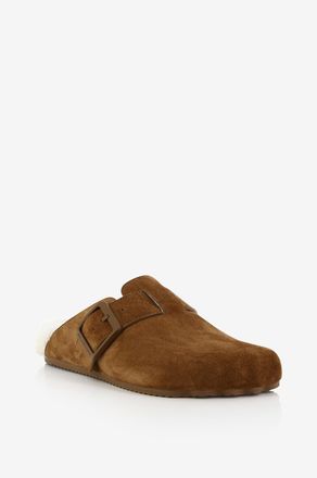 Balenciaga Gef&uuml;tterte Wildleder-Clogs Sunday Mules