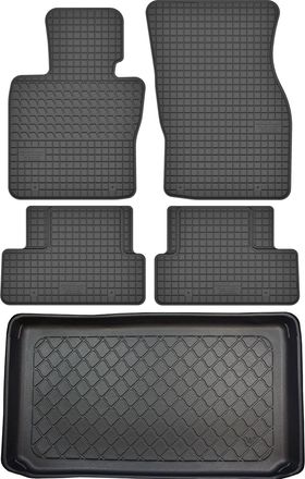 OEM Mini Cooper Iii F55 Hatchback Desde 10/2014 Set - Alfombrillas De Goma Para Coche + Alfombrilla Para Maletero