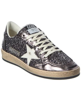 Golden Goose Ballstar Glitter & Leather Sneaker